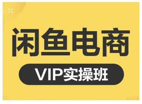 闲鱼电商零基础入门到进阶VIP实战课程，帮助你掌握闲鱼电商所需的各项技能创客之家-网创项目资源站-副业项目-创业项目-搞钱项目创客之家